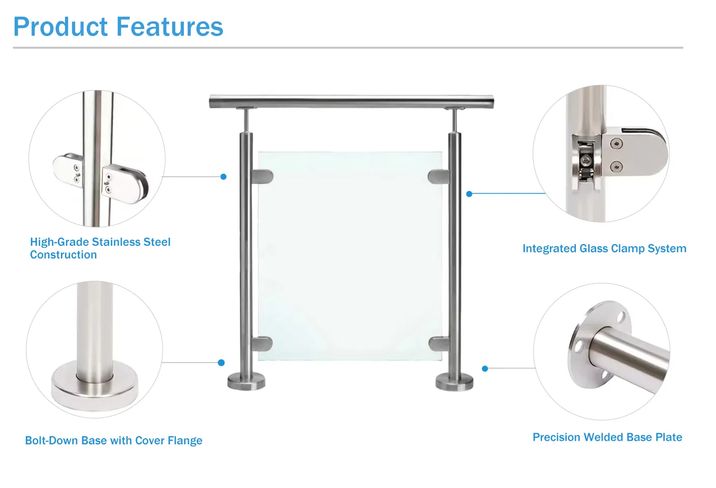 Stainless Steel Handrail for Stairs